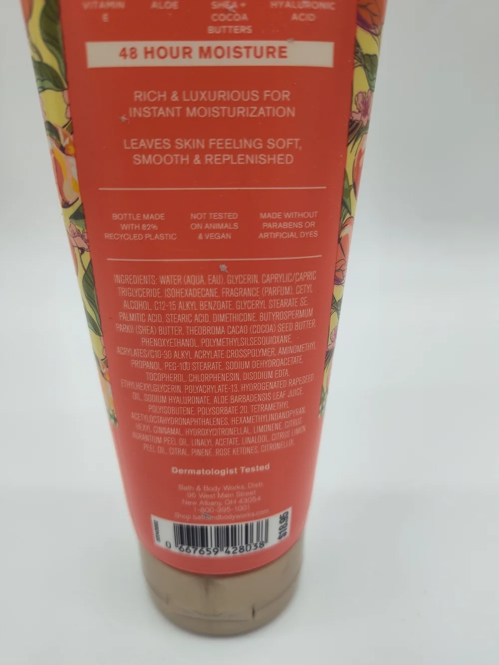 VERA BRADLEY x Bath & Body Works Peach Blossom Nectar Body Cream 8 Oz NWT